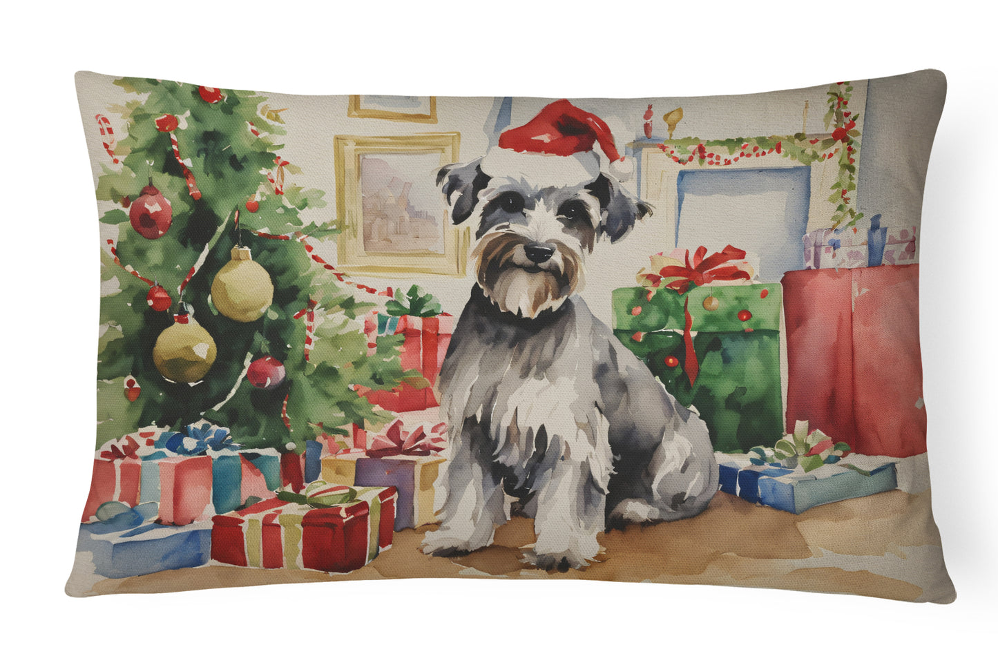 Buy this Schnauzer Christmas Throw Pillow