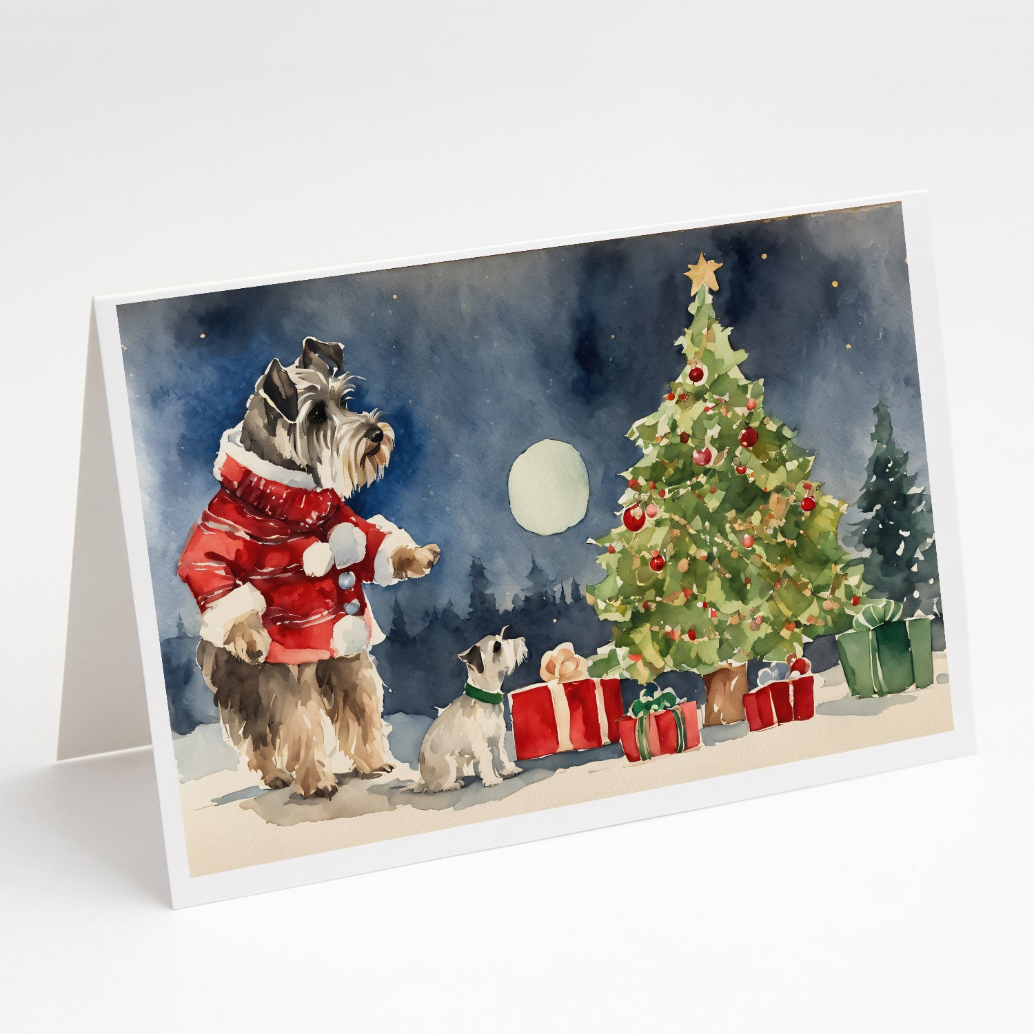 Buy this Schnauzer Christmas Greeting Cards Pack of 8