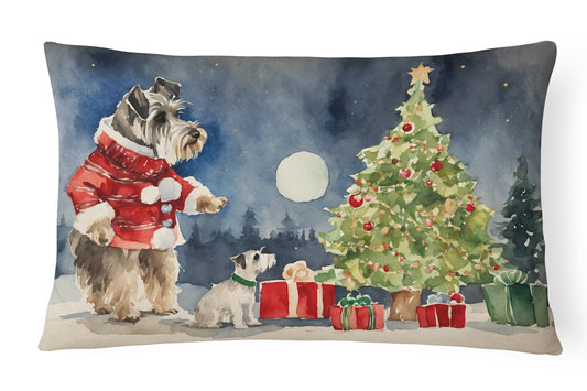 Buy this Schnauzer Christmas Throw Pillow