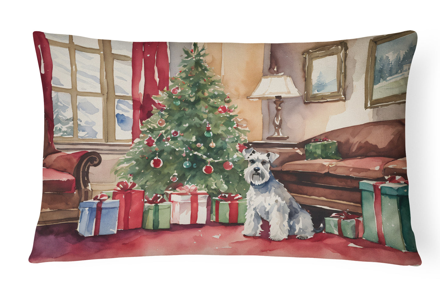 Buy this Schnauzer Christmas Throw Pillow