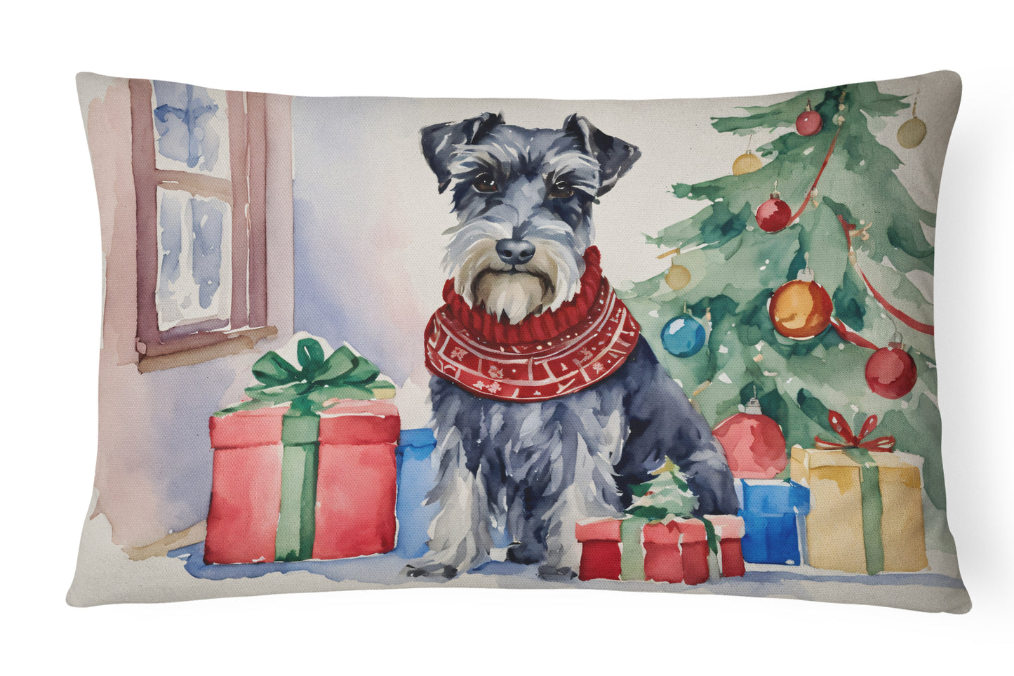 Buy this Schnauzer Christmas Throw Pillow