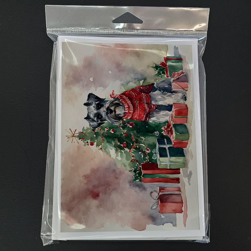 Schnauzer Christmas Greeting Cards Pack of 8