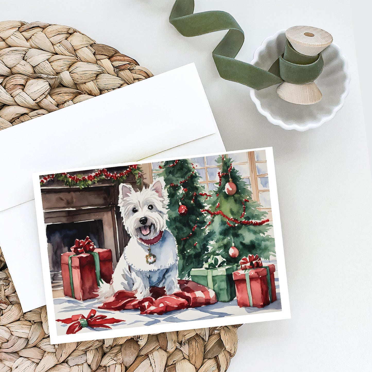 Westie Christmas Greeting Cards Pack of 8