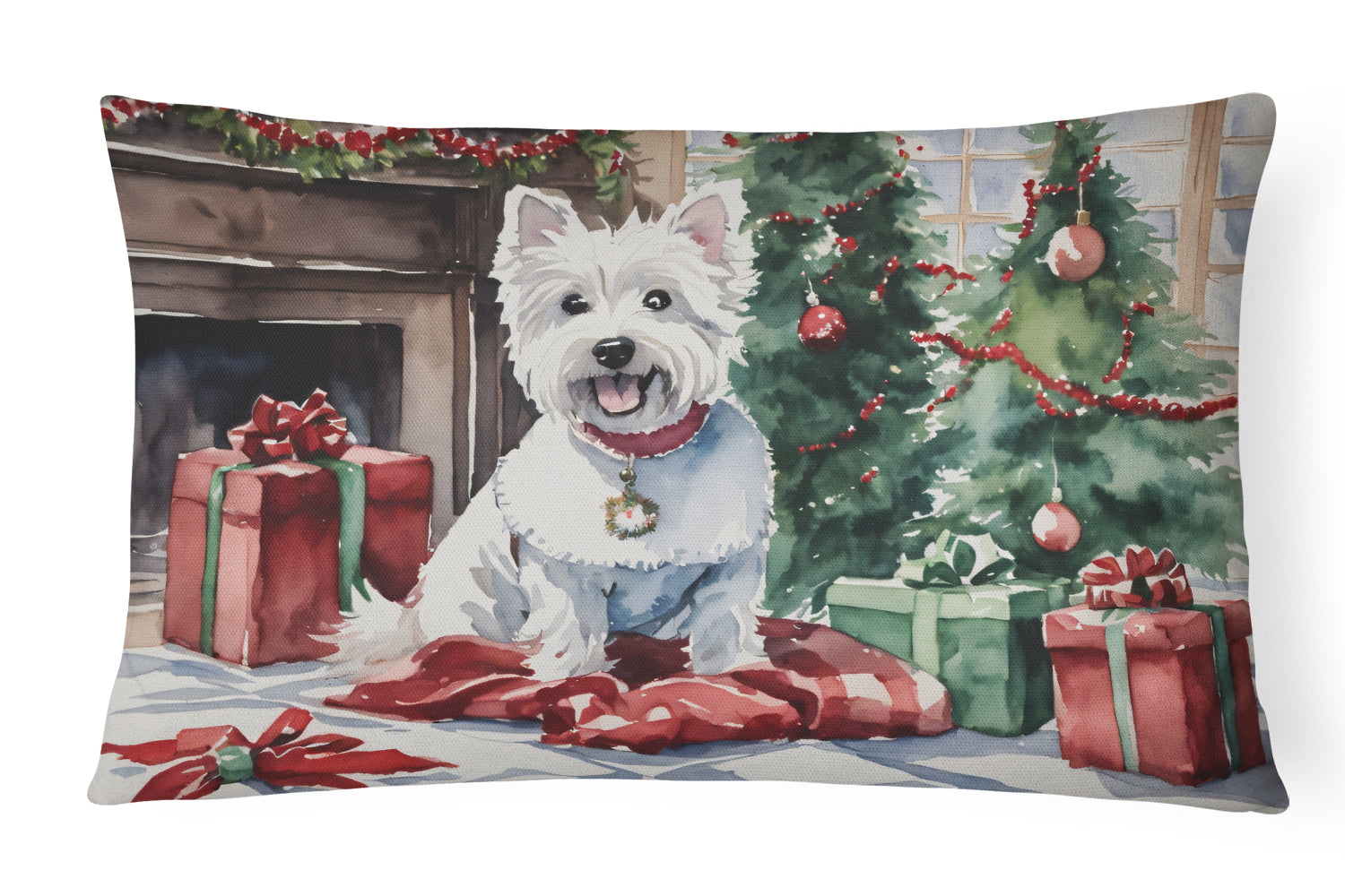 Buy this Westie Christmas Throw Pillow