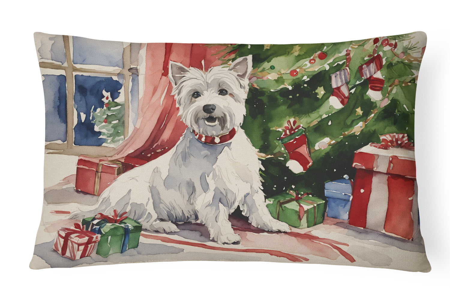 Buy this Westie Christmas Throw Pillow