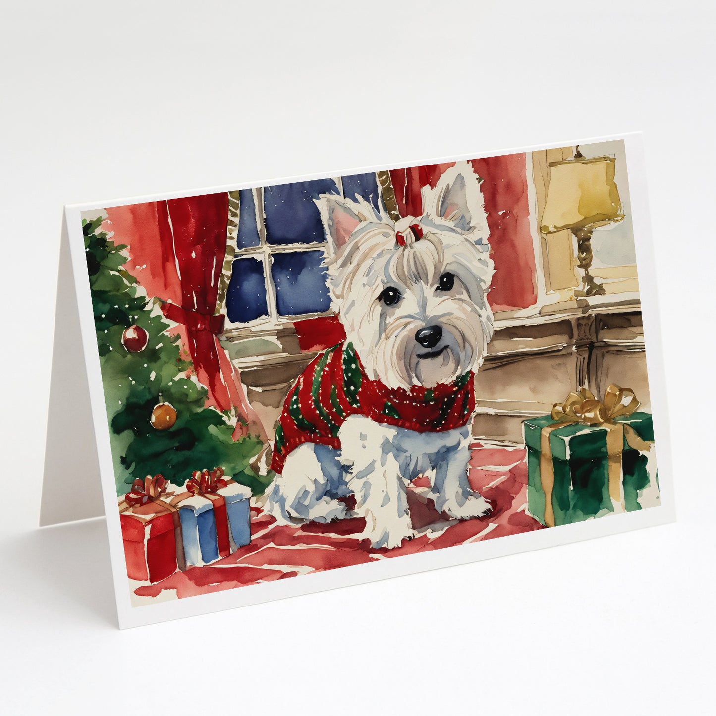 Buy this Westie Christmas Greeting Cards Pack of 8