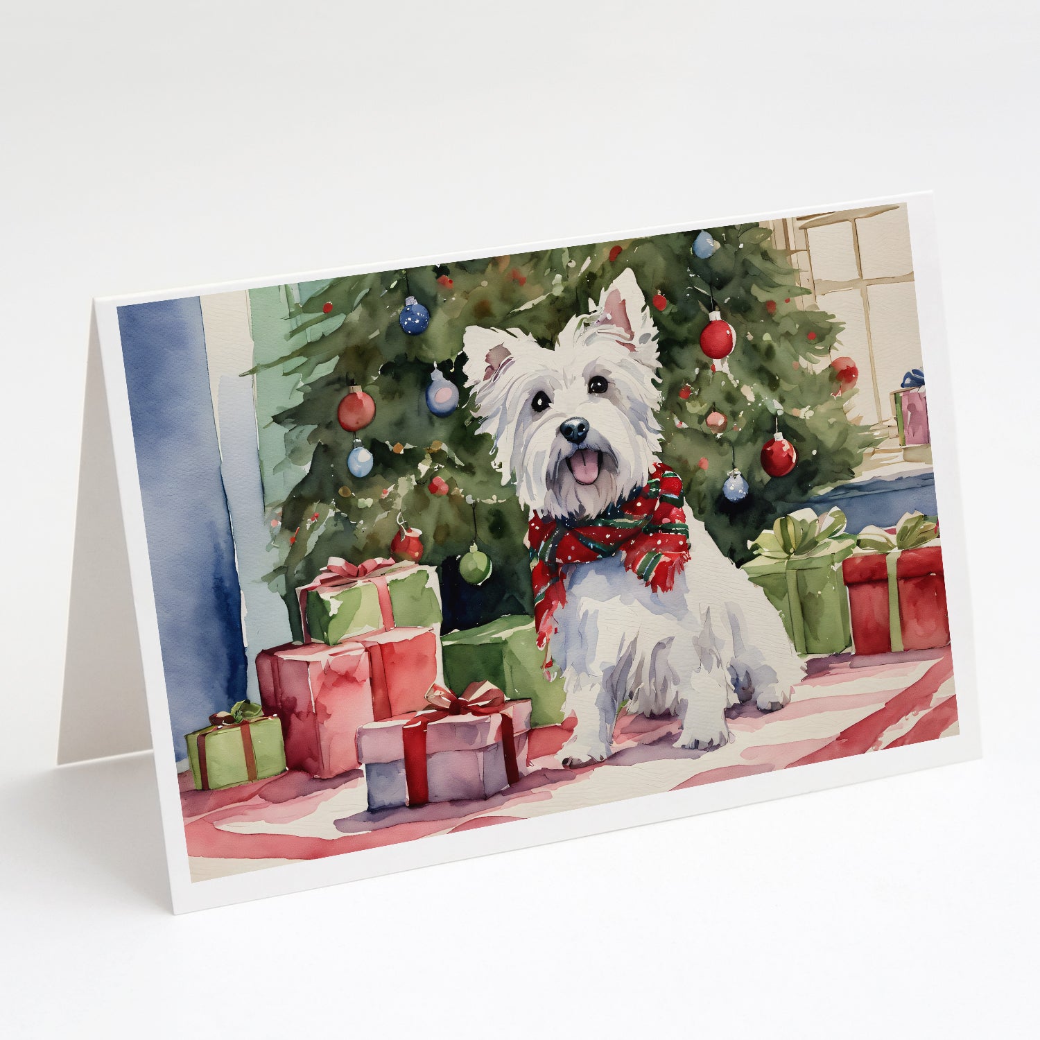 Buy this Westie Christmas Greeting Cards Pack of 8