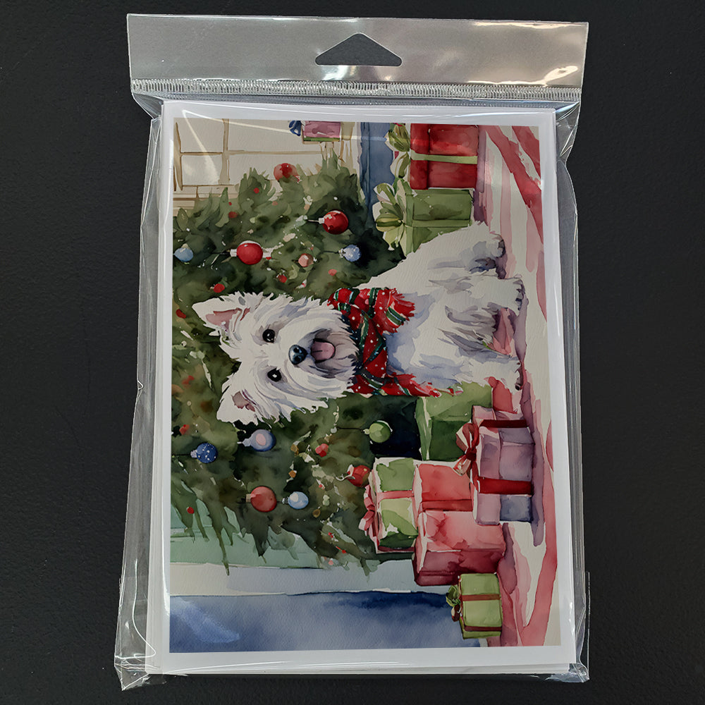 Westie Christmas Greeting Cards Pack of 8