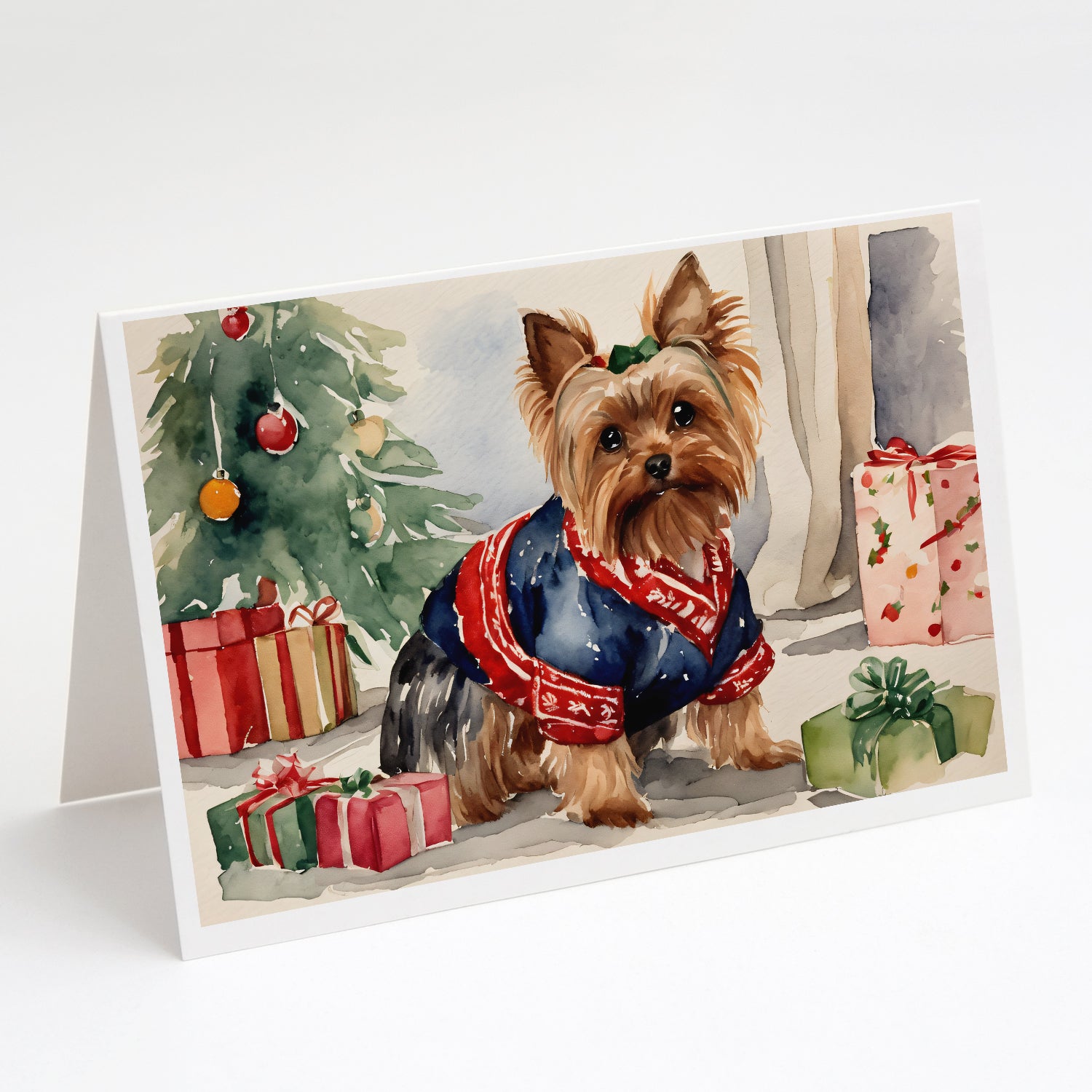 Buy this Yorkie Christmas Greeting Cards Pack of 8