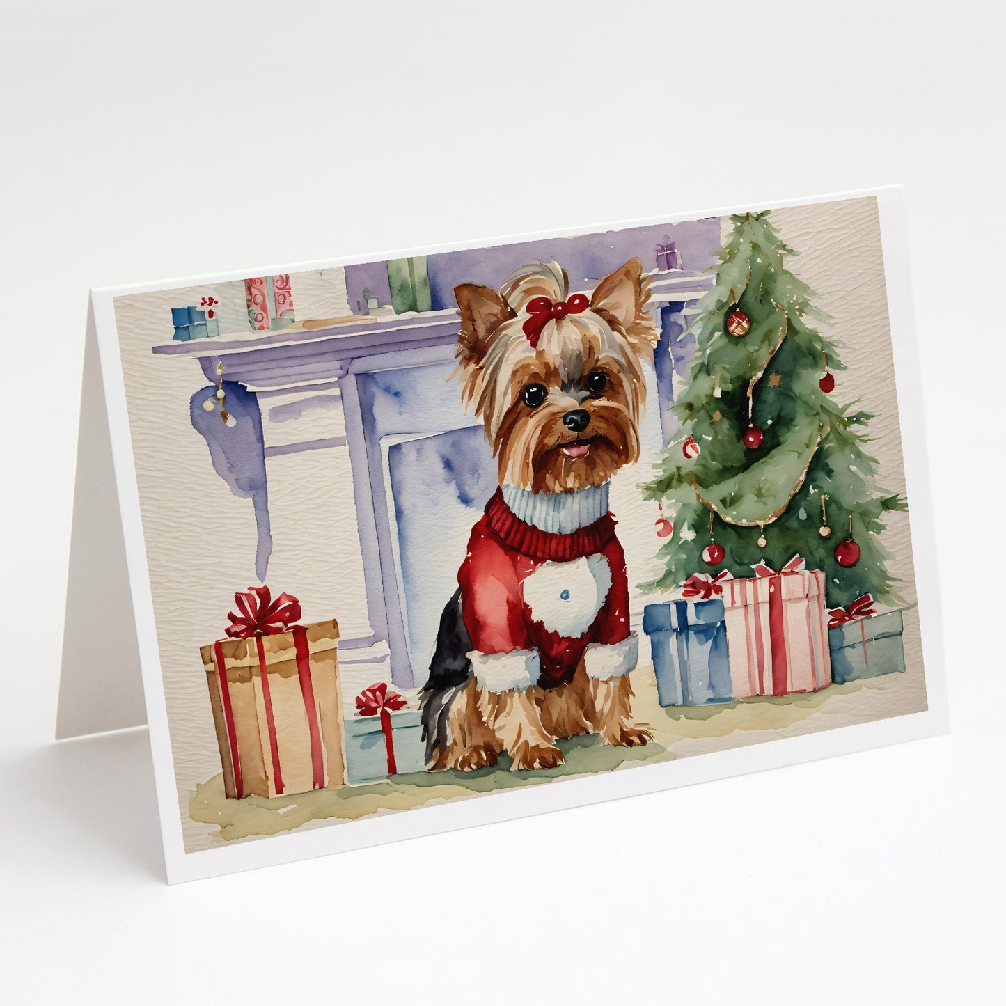 Buy this Yorkie Christmas Greeting Cards Pack of 8