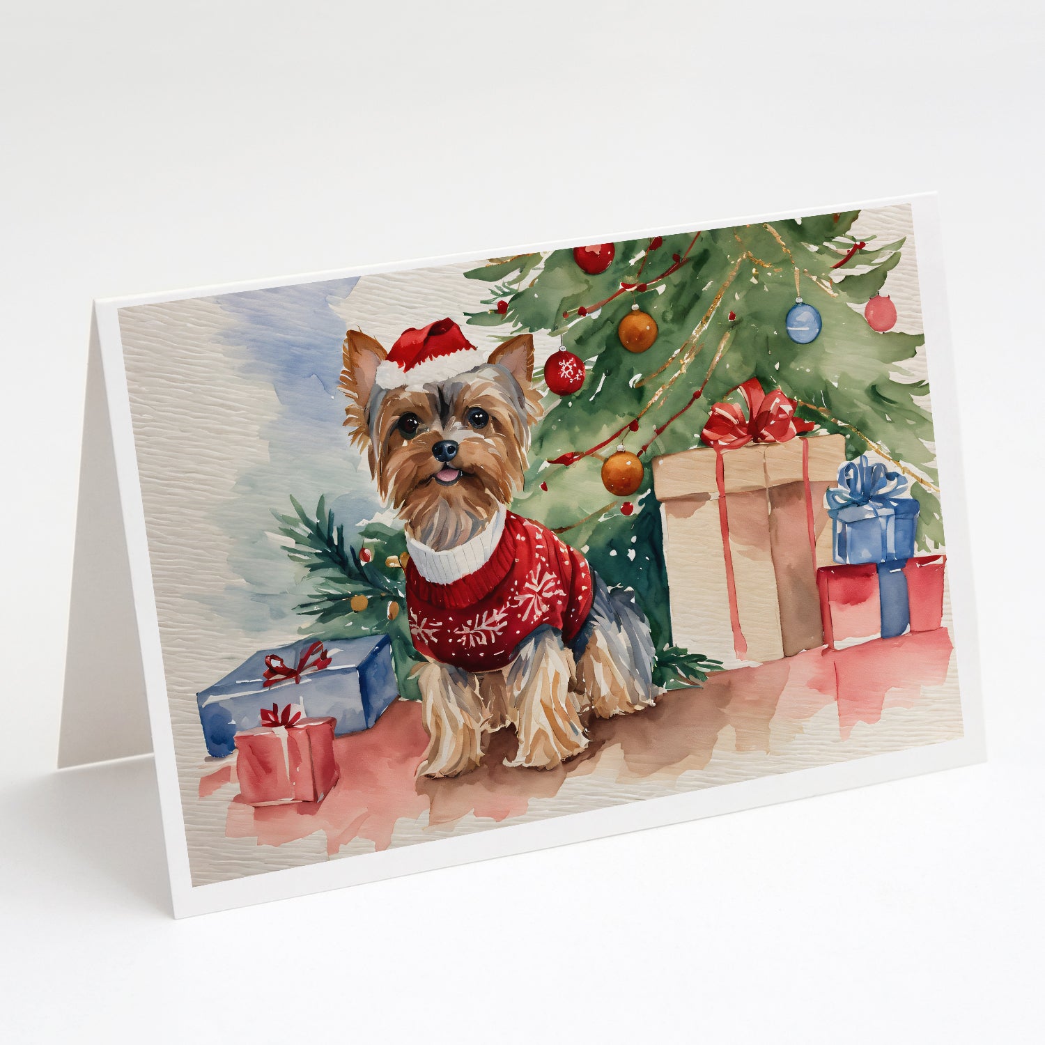 Buy this Yorkie Christmas Greeting Cards Pack of 8