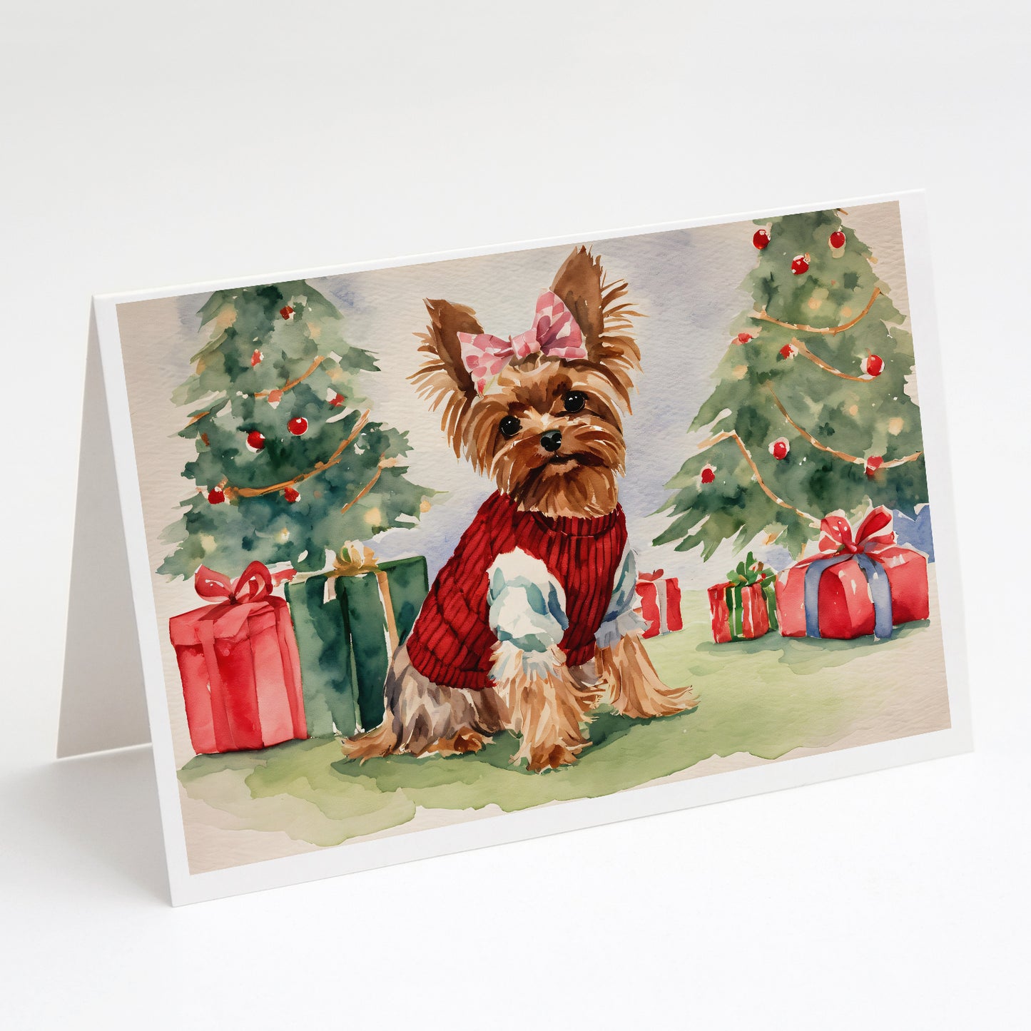 Buy this Yorkie Christmas Greeting Cards Pack of 8