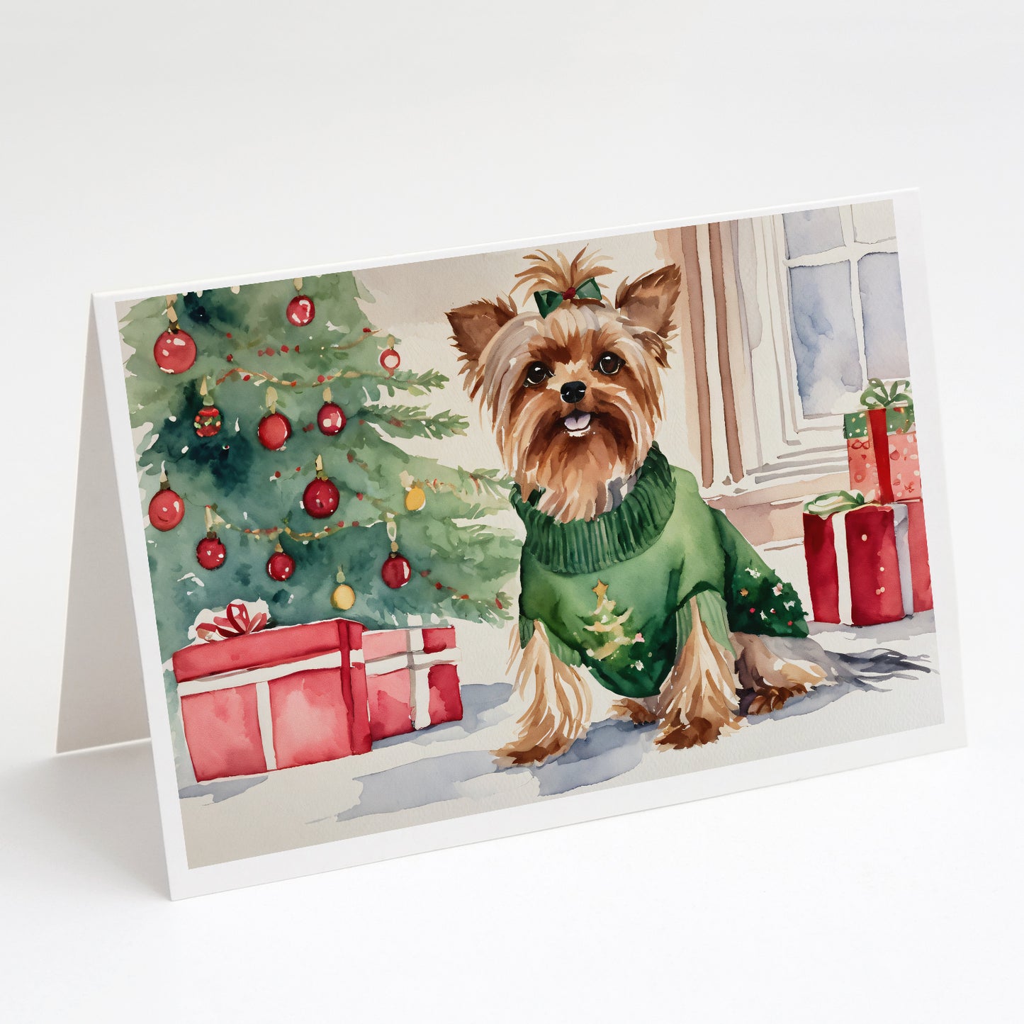 Buy this Yorkie Christmas Greeting Cards Pack of 8