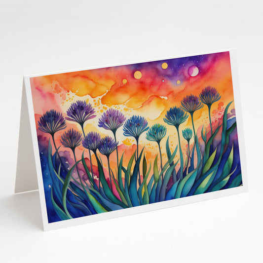 Buy this Agapanthus in Color Greeting Cards Pack of 8