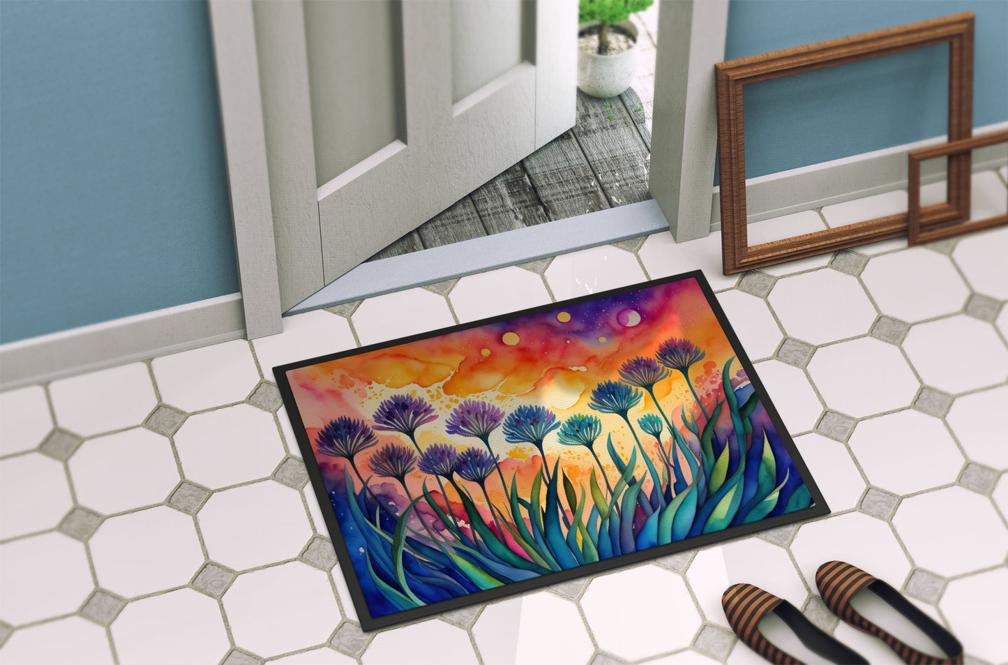 Agapanthus in Color Doormat