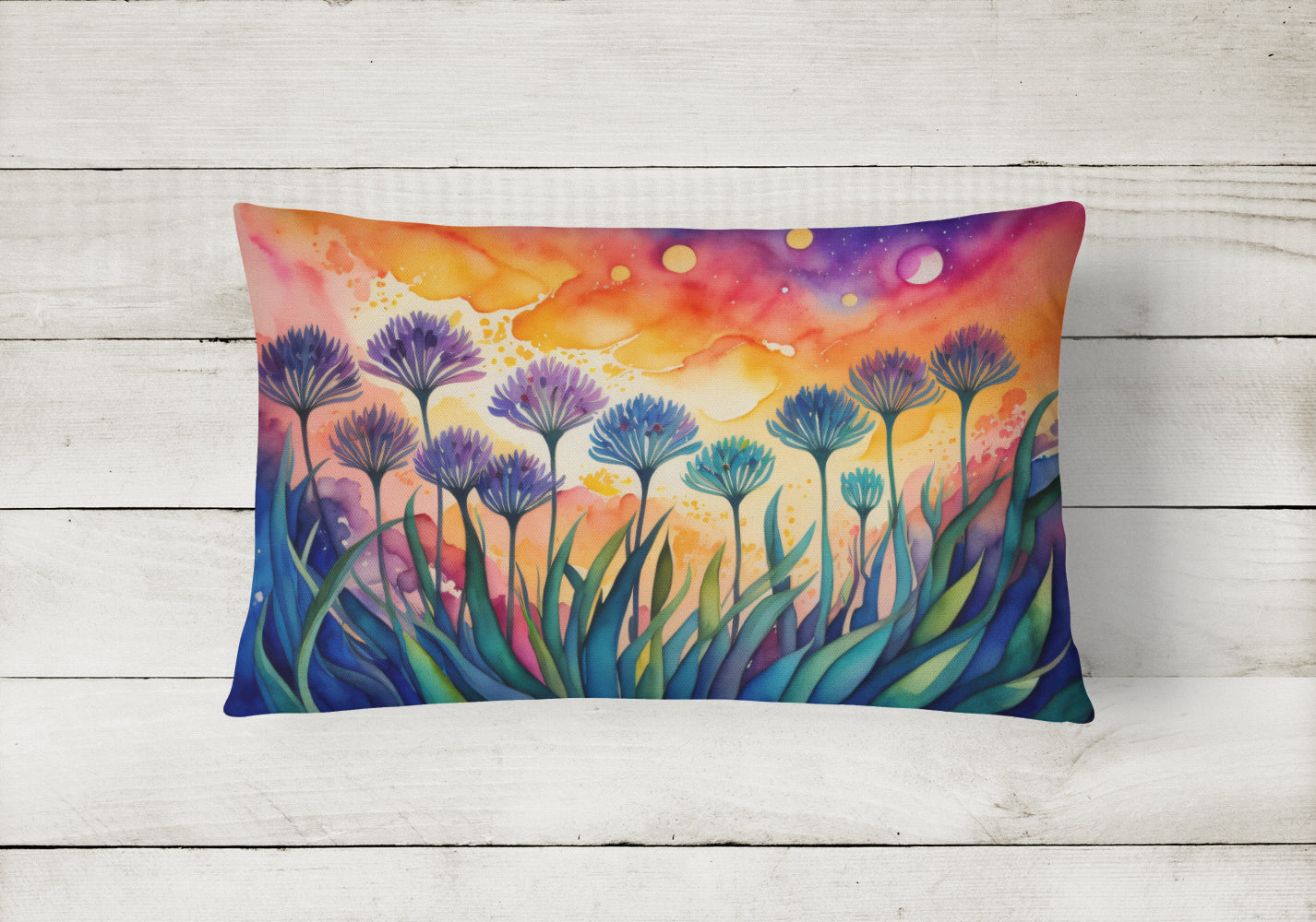 Agapanthus in Color Throw Pillow