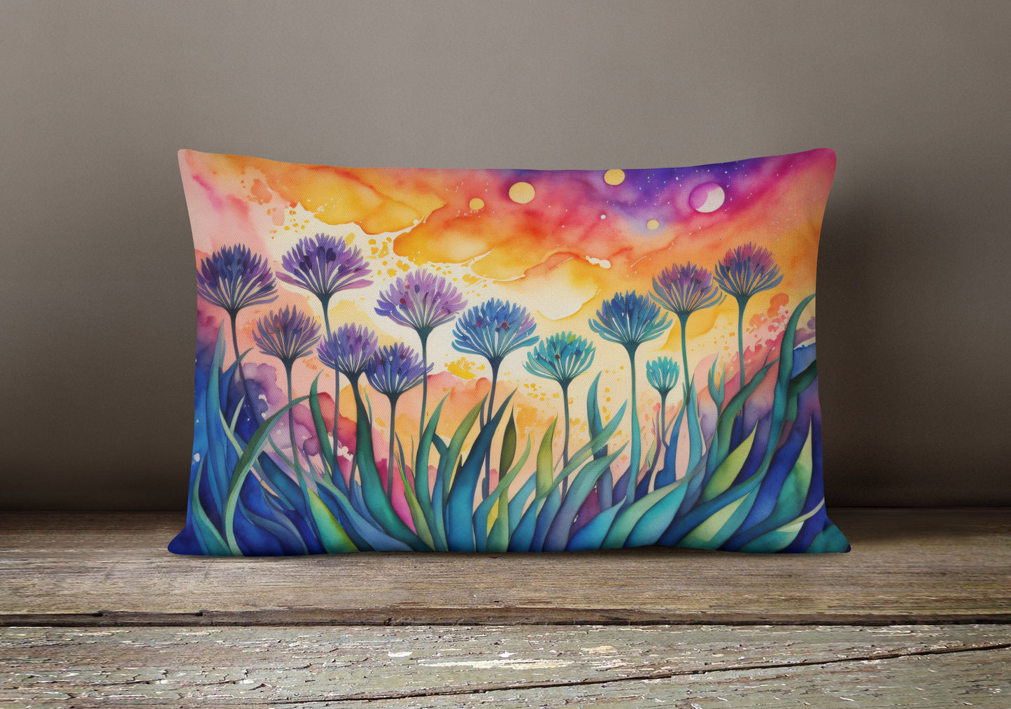 Agapanthus in Color Throw Pillow