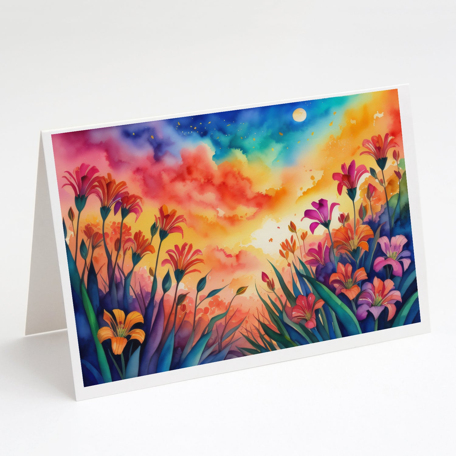 Buy this Alstroemerias in Color Greeting Cards Pack of 8