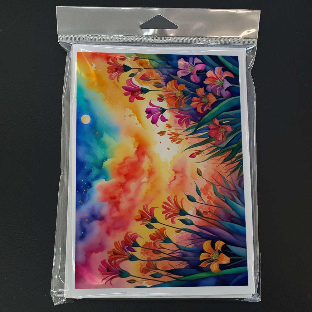 Alstroemerias in Color Greeting Cards Pack of 8