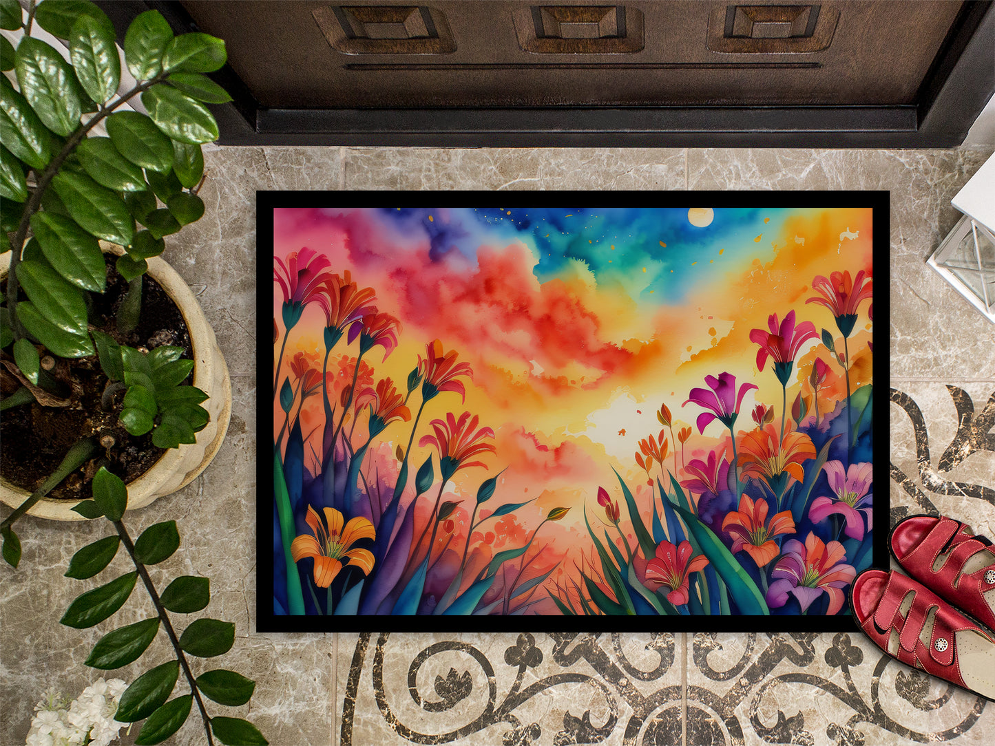 Alstroemerias in Color Doormat