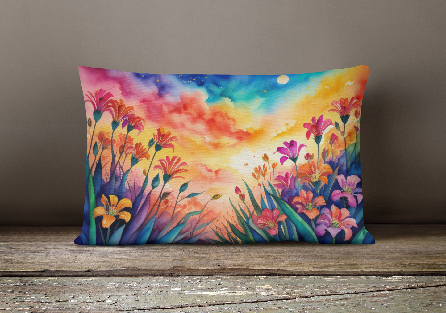 Alstroemerias in Color Throw Pillow