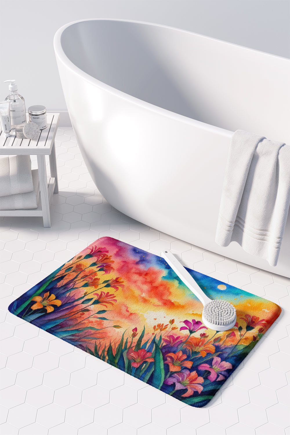 Alstroemerias in Color Memory Foam Kitchen Mat