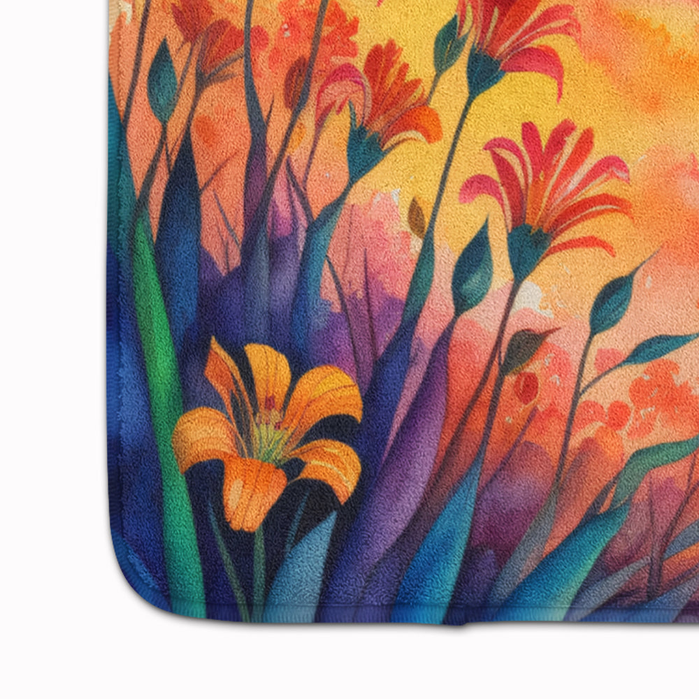 Alstroemerias in Color Memory Foam Kitchen Mat