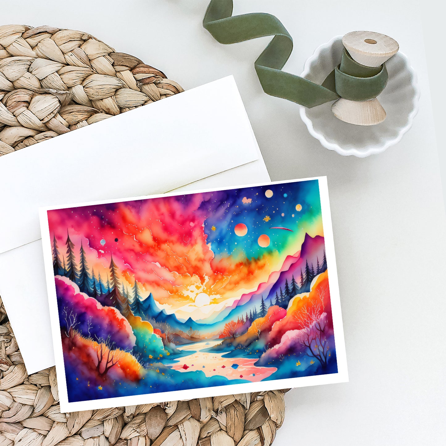 Amaranths in Color Greeting Cards Pack of 8