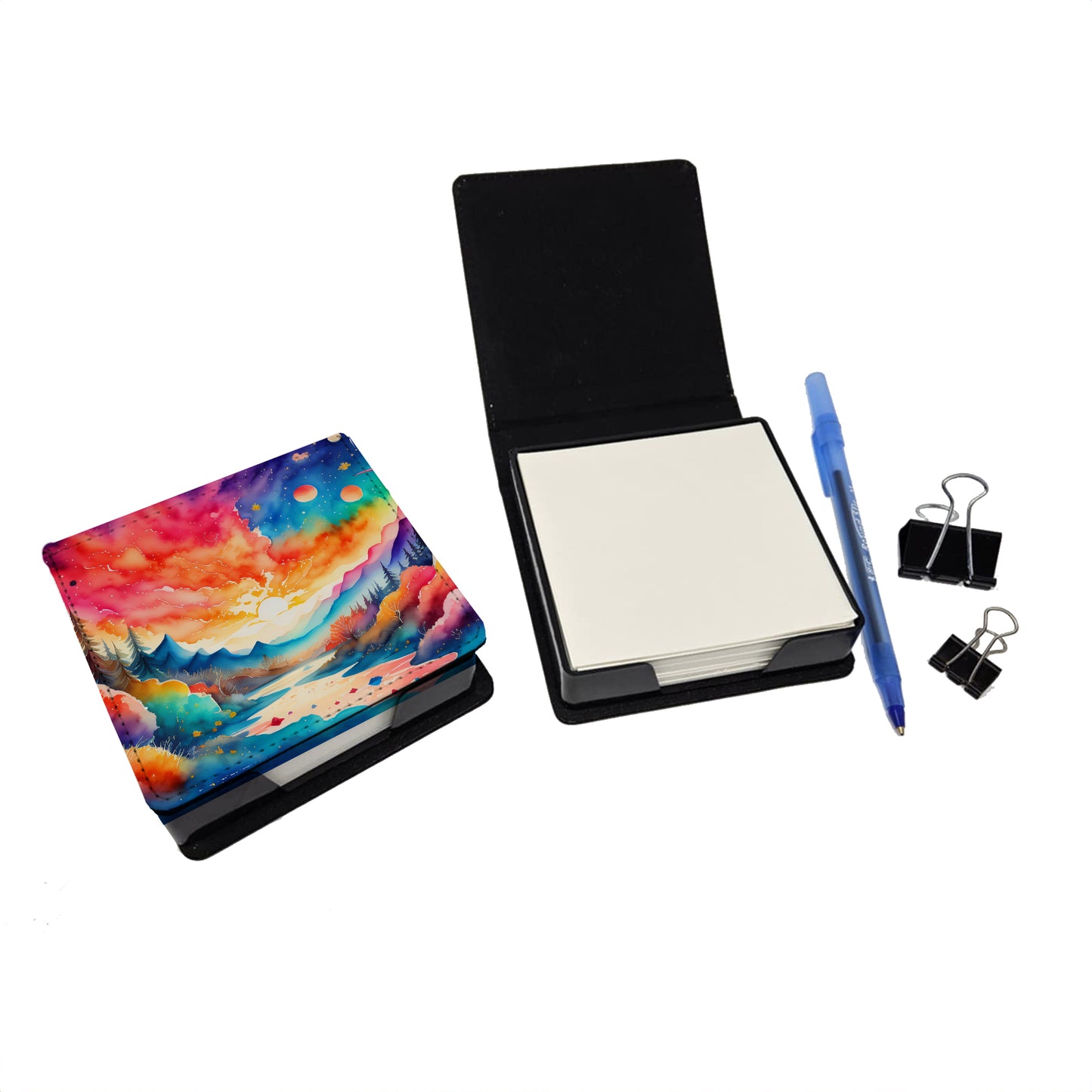 Amaranths in Color PU Leather Note Paper Holder