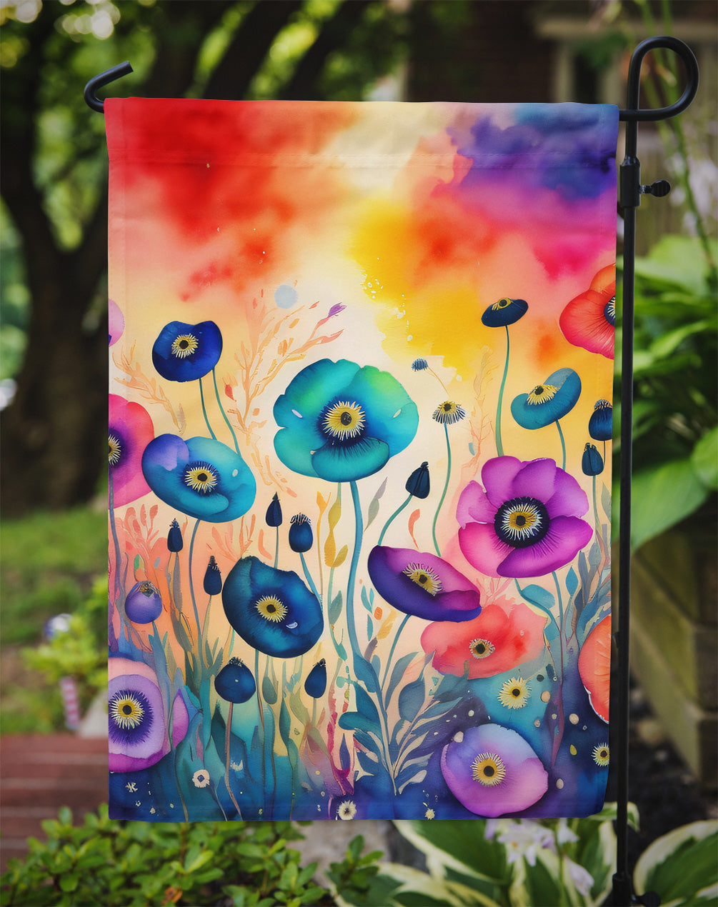 Anemones in Color Garden Flag