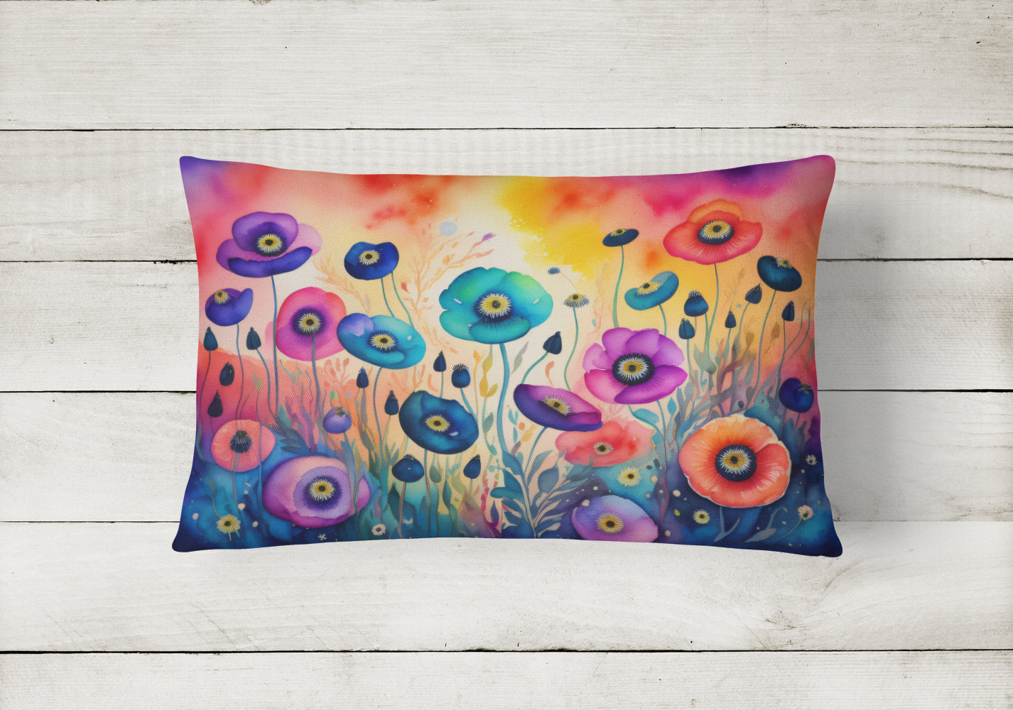 Anemones in Color Throw Pillow