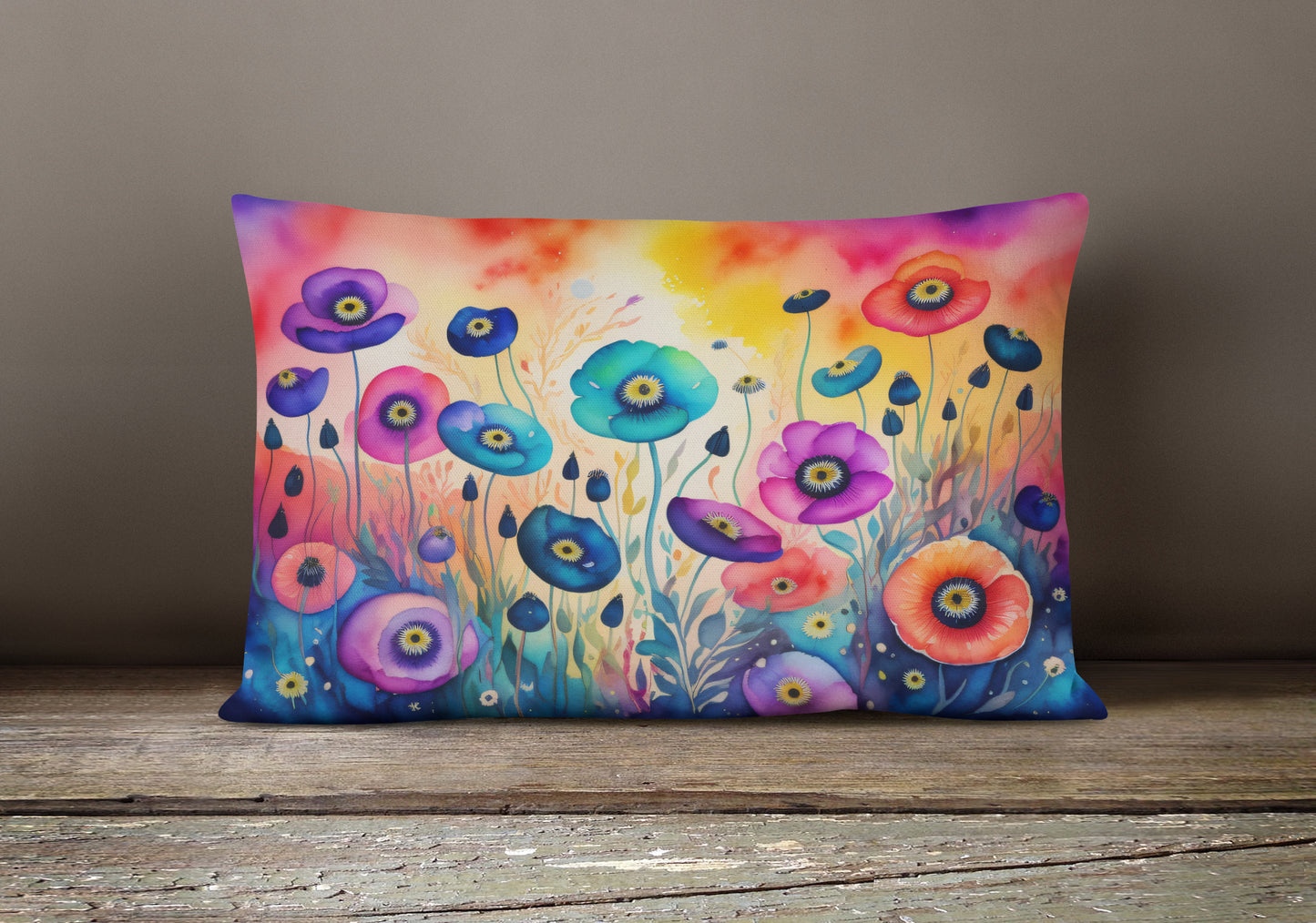 Anemones in Color Throw Pillow