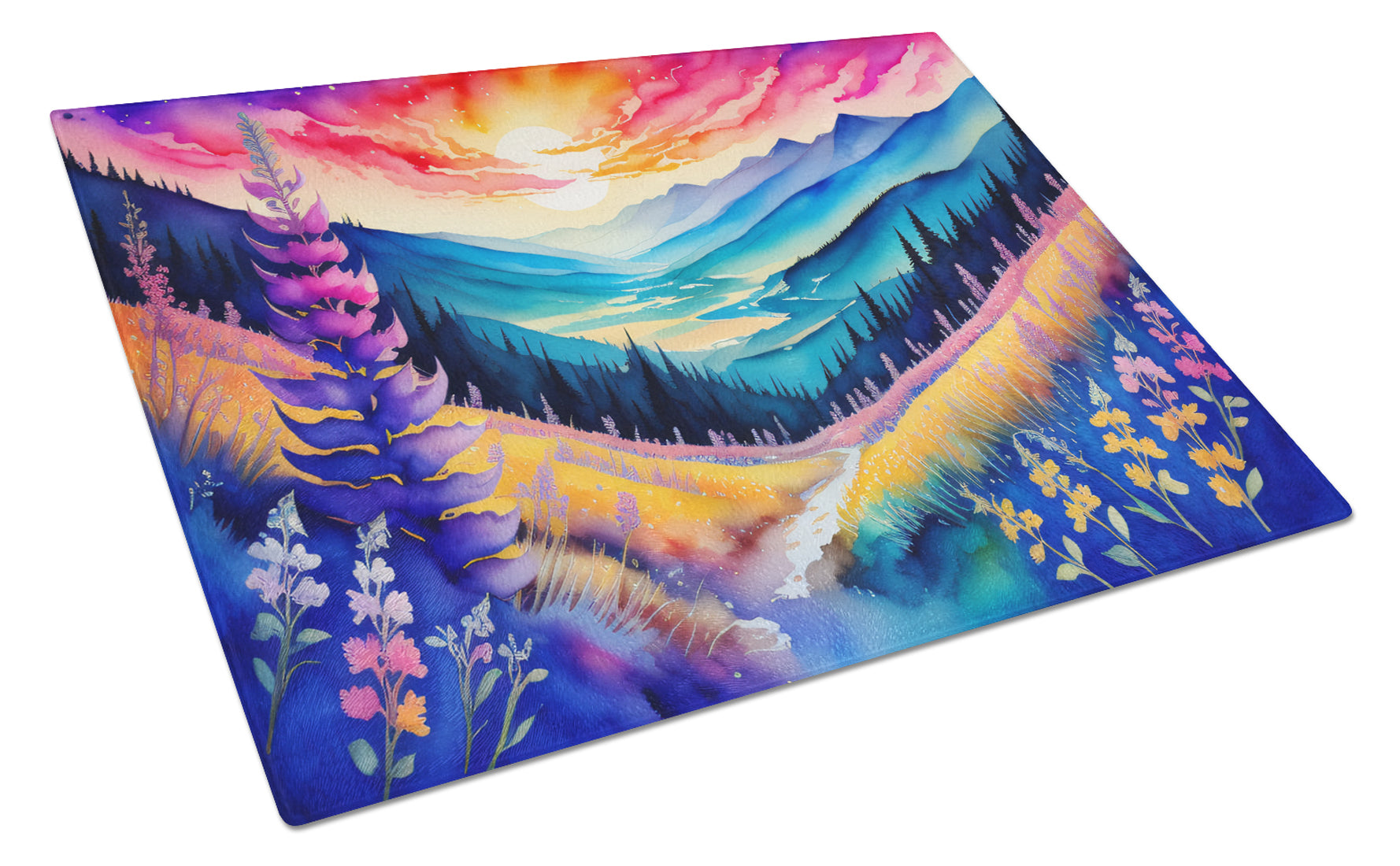 Buy this Annual Larkspur in Color Glass Cutting Board