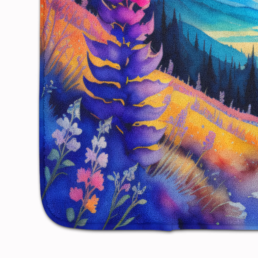 Annual Larkspur in Color Memory Foam Kitchen Mat