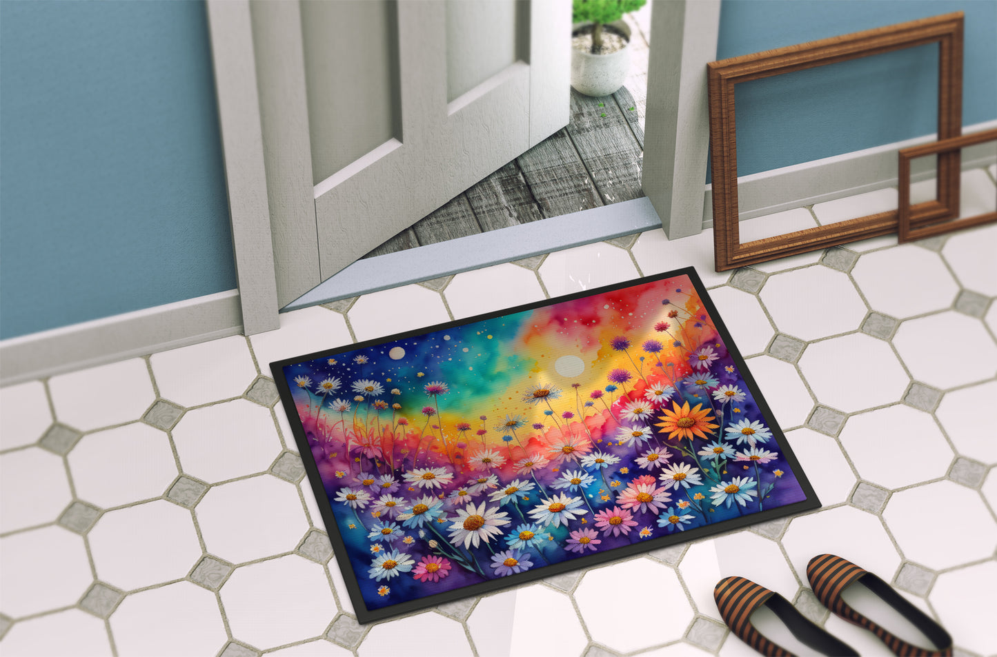 Asters in Color Doormat