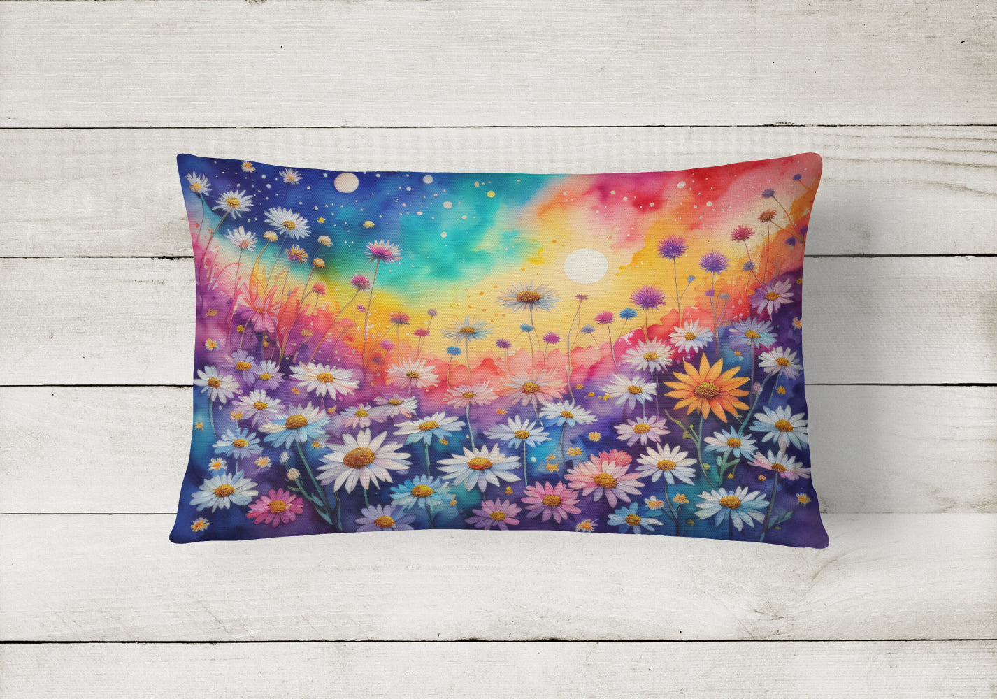 Asters in Color Throw Pillow