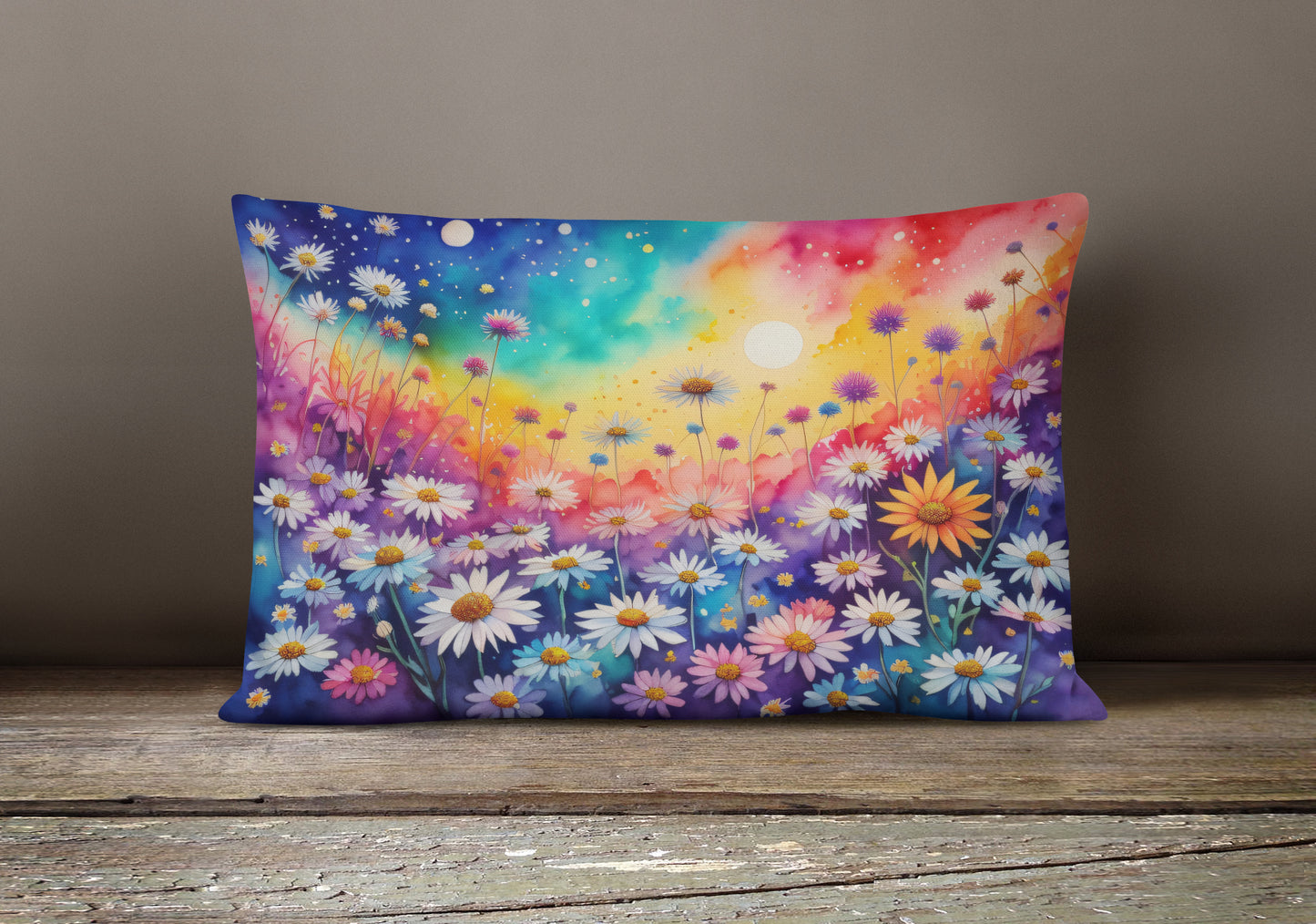 Asters in Color Throw Pillow