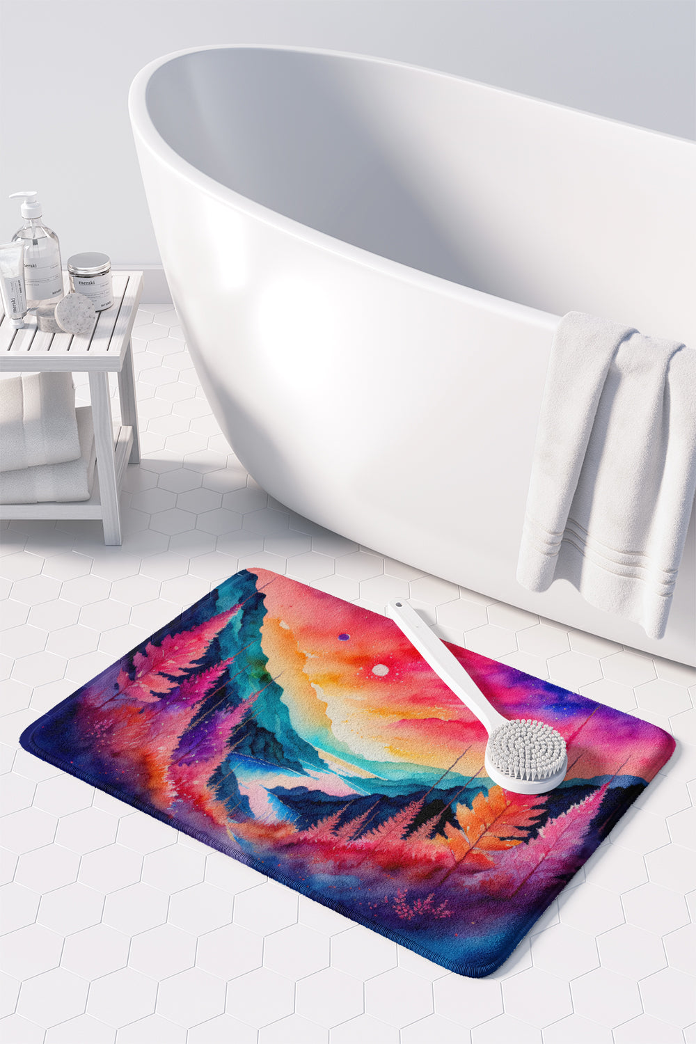 Astilbe in Color Memory Foam Kitchen Mat