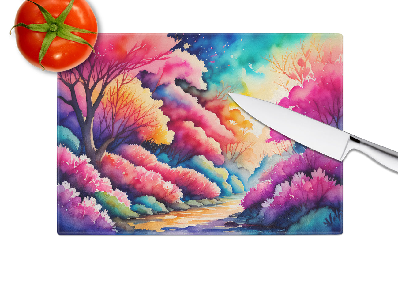 Azaleas in Color Glass Cutting Board