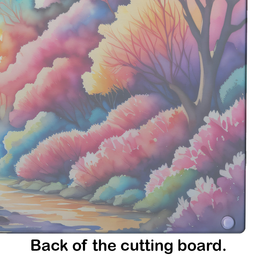 Azaleas in Color Glass Cutting Board