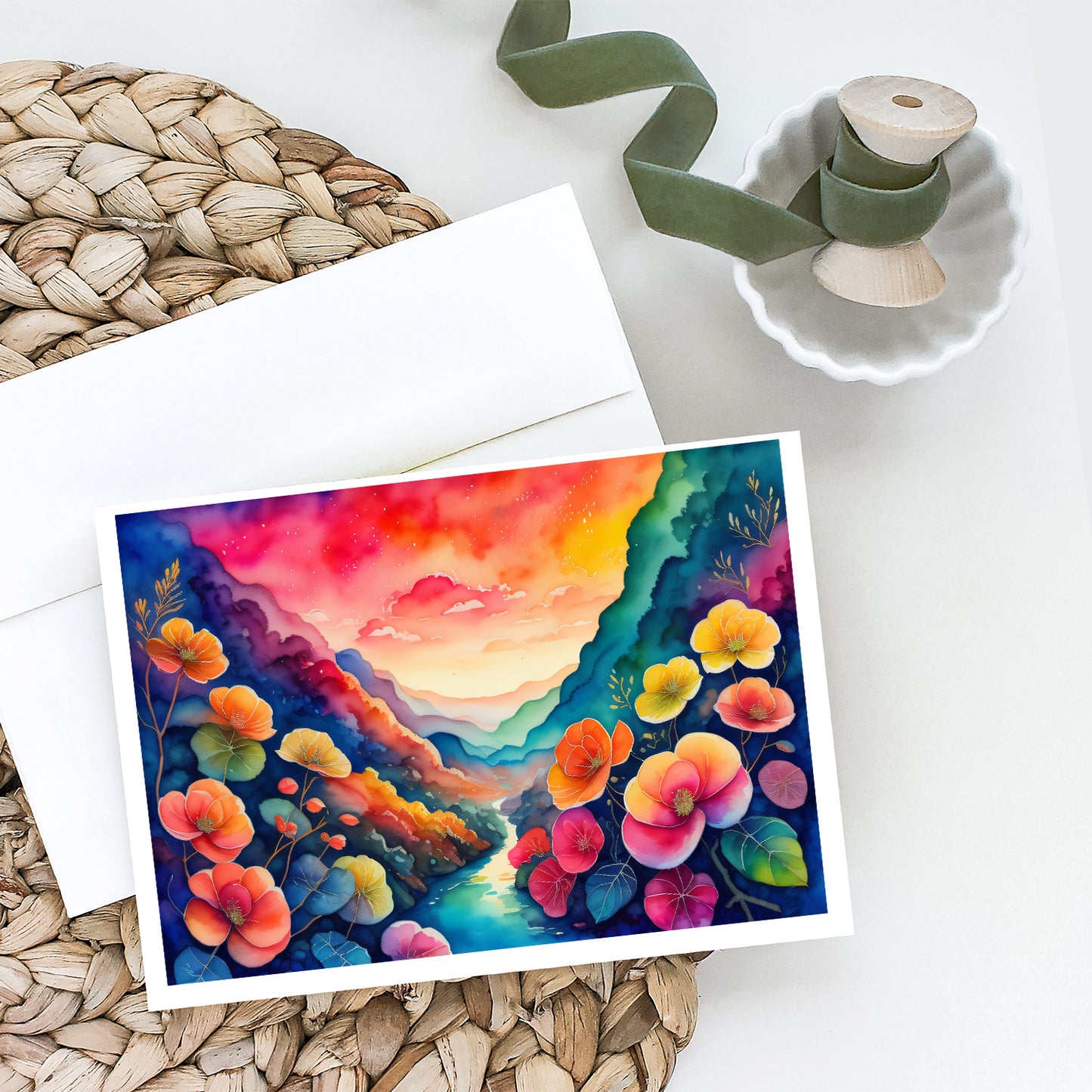 Begonias in Color Greeting Cards Pack of 8