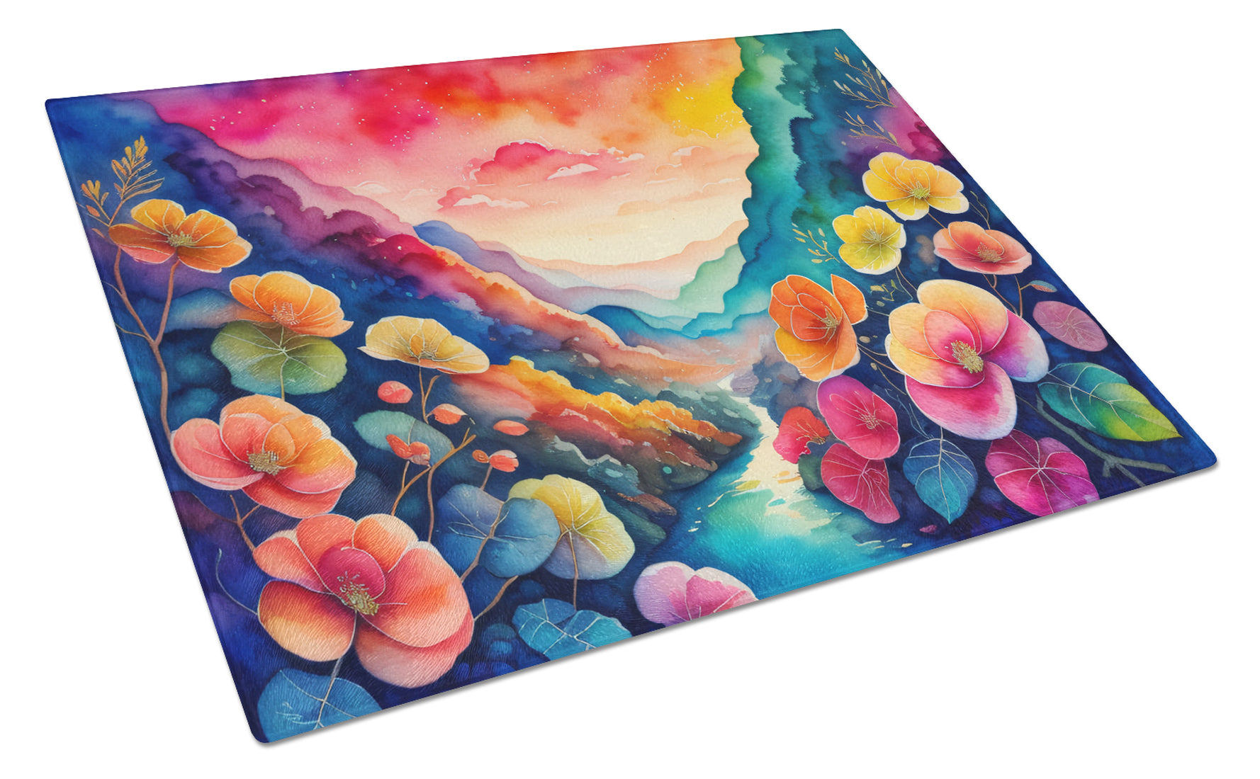 Buy this Begonias in Color Glass Cutting Board