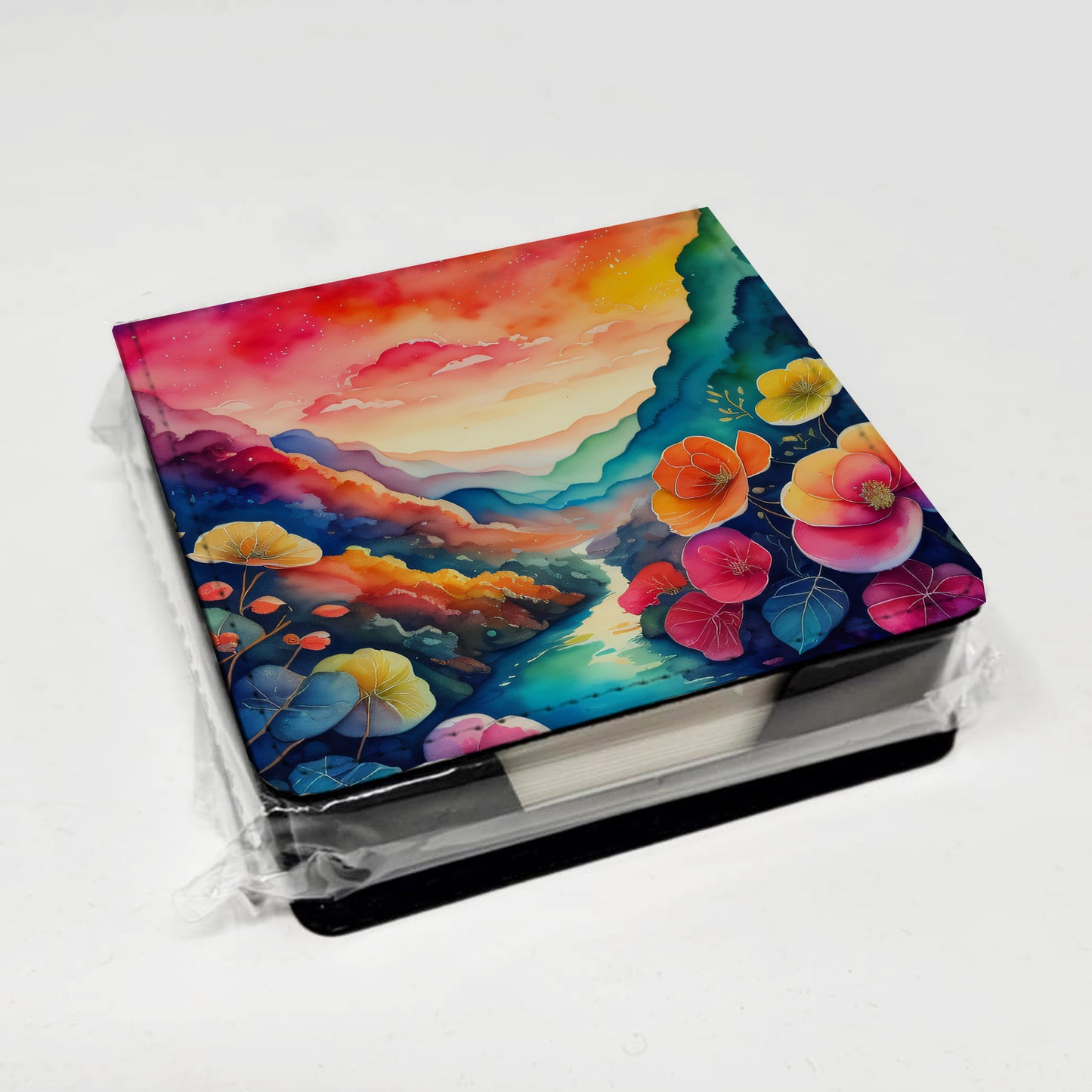 Begonias in Color PU Leather Note Paper Holder