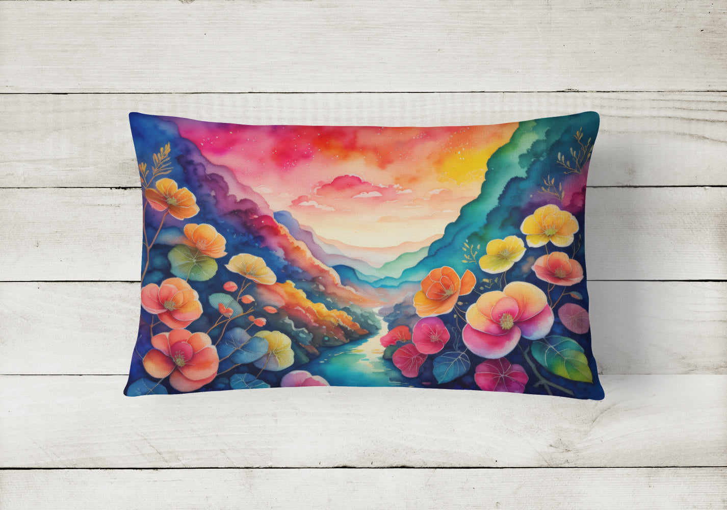 Begonias in Color Throw Pillow