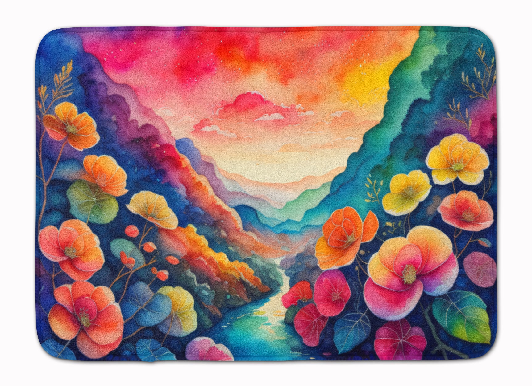 Buy this Begonias in Color Memory Foam Kitchen Mat