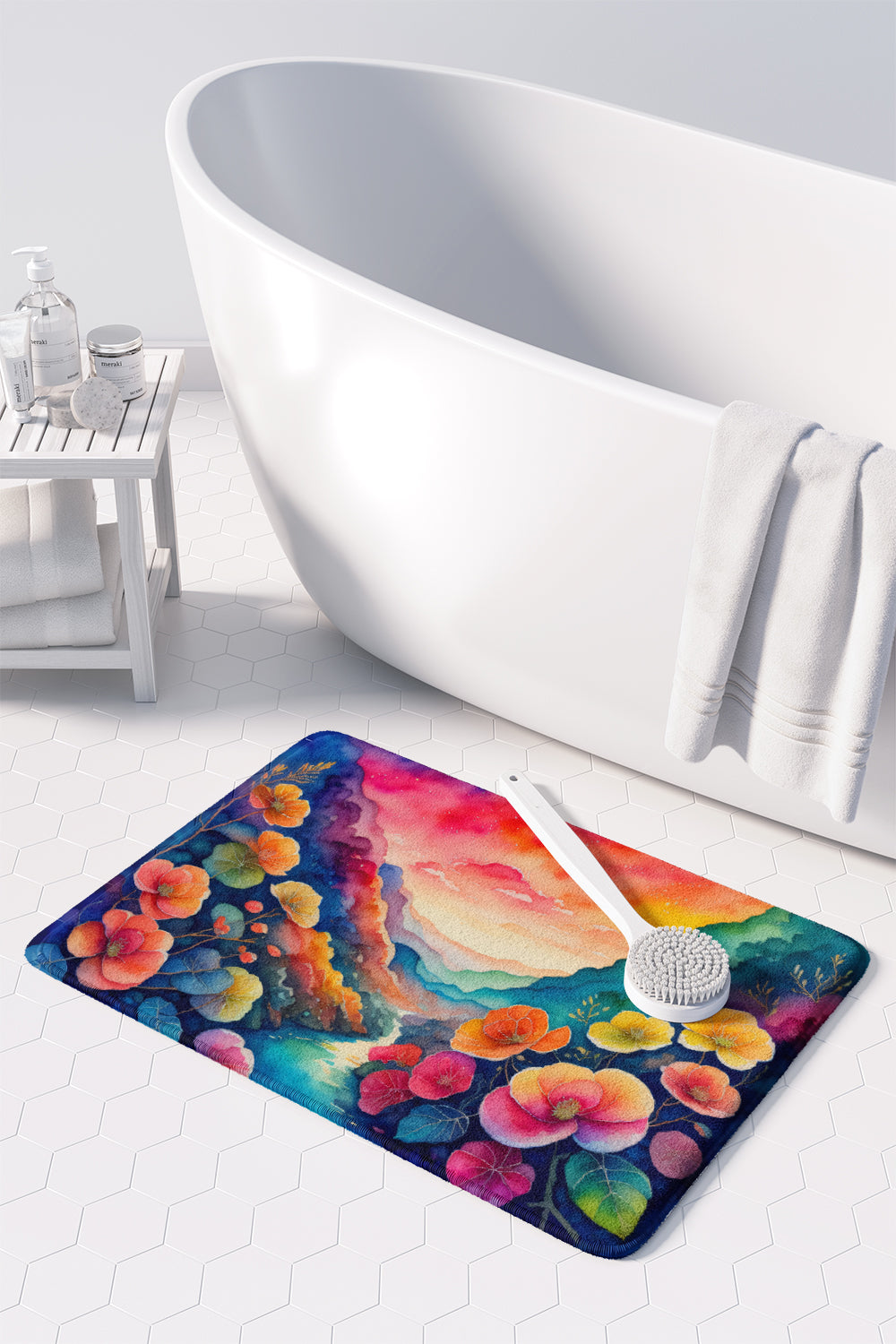 Begonias in Color Memory Foam Kitchen Mat