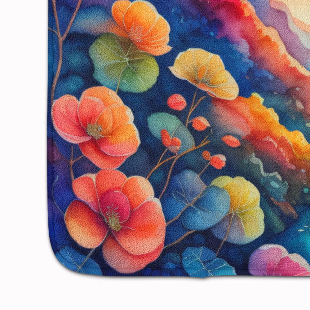 Begonias in Color Memory Foam Kitchen Mat