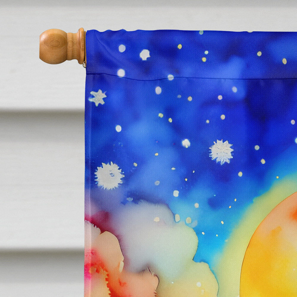 Blue Cornflowers in Color House Flag