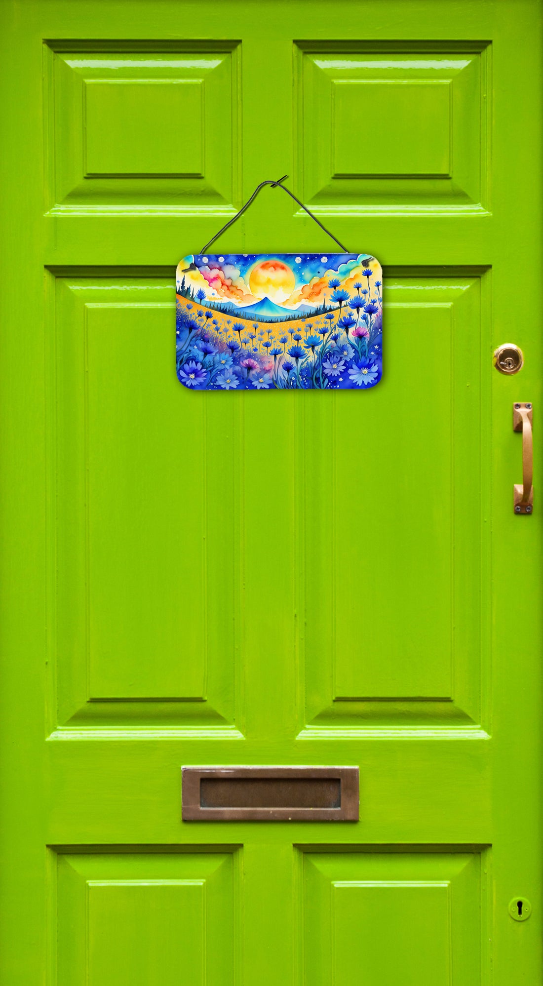 Blue Cornflowers in Color Wall or Door Hanging Prints