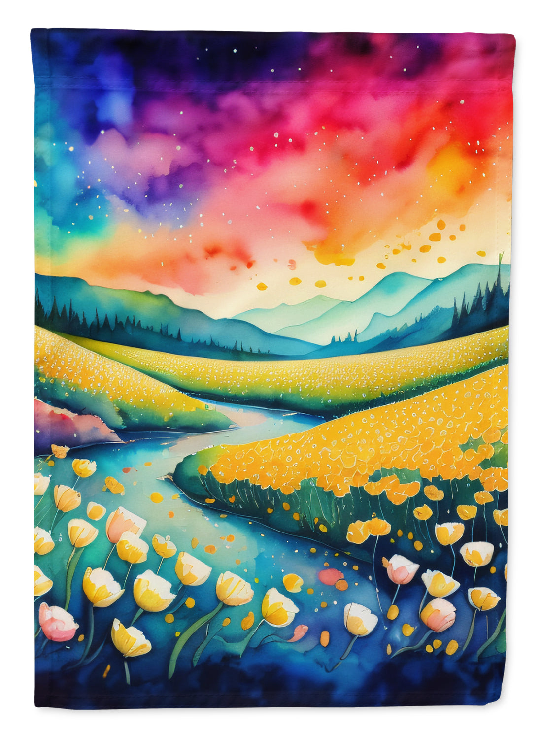 Buy this Buttercups in Color House Flag